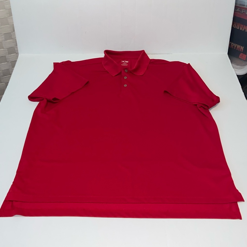 Adidas Golf Men’s Short Sleeve XL Red Polo Shirt Casual Sporty Design